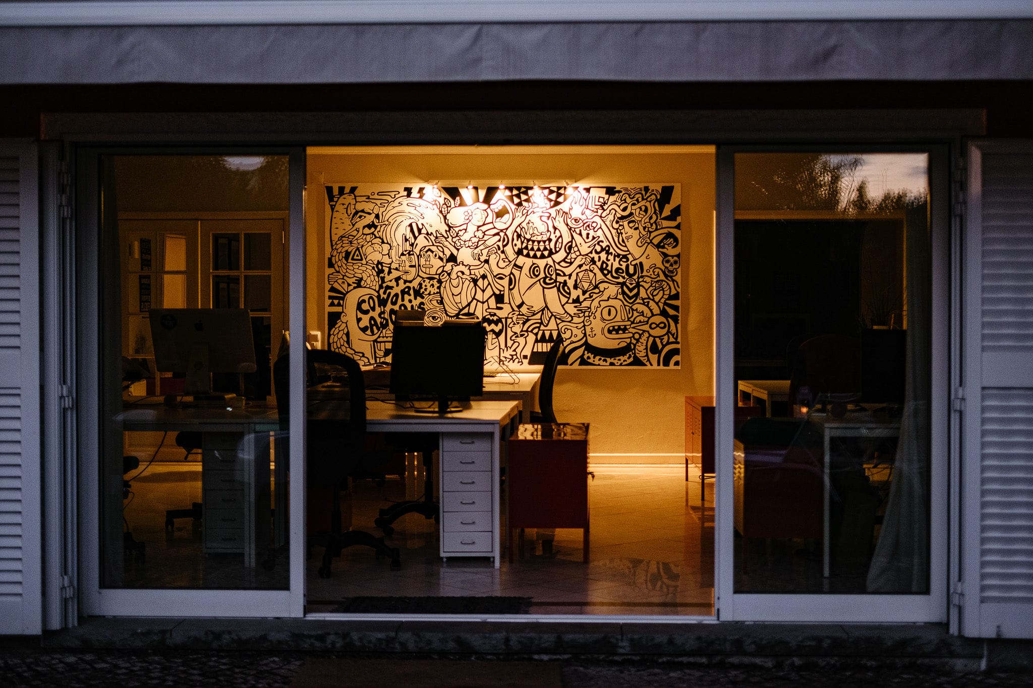 Cowork Cascais at night